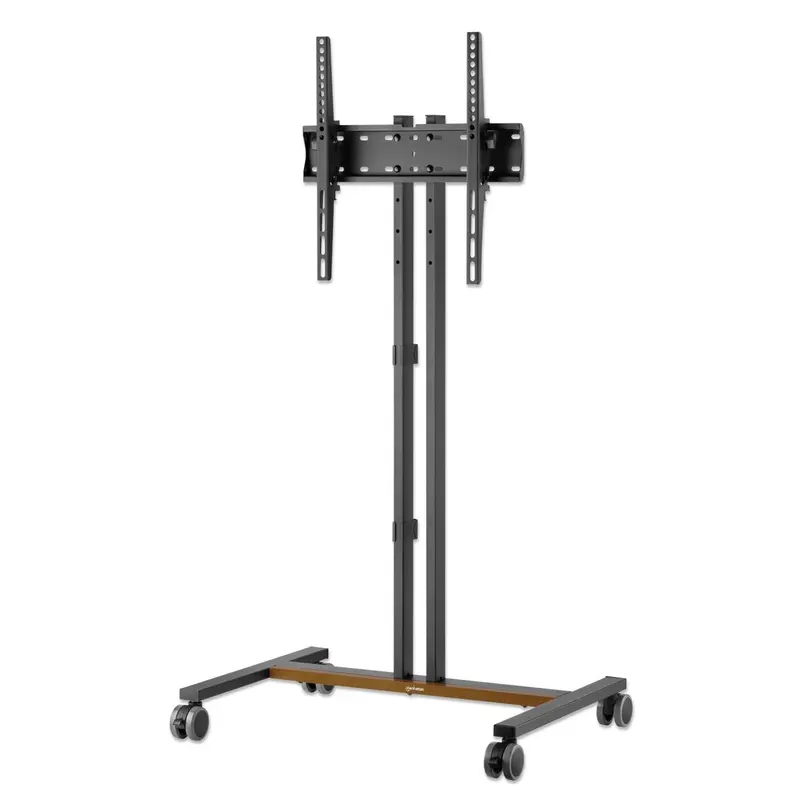 Kompakter TV-Ständer auf Rollen / Standfuß für 34 bis 55 Zoll, neigbar und höhenverstellbar