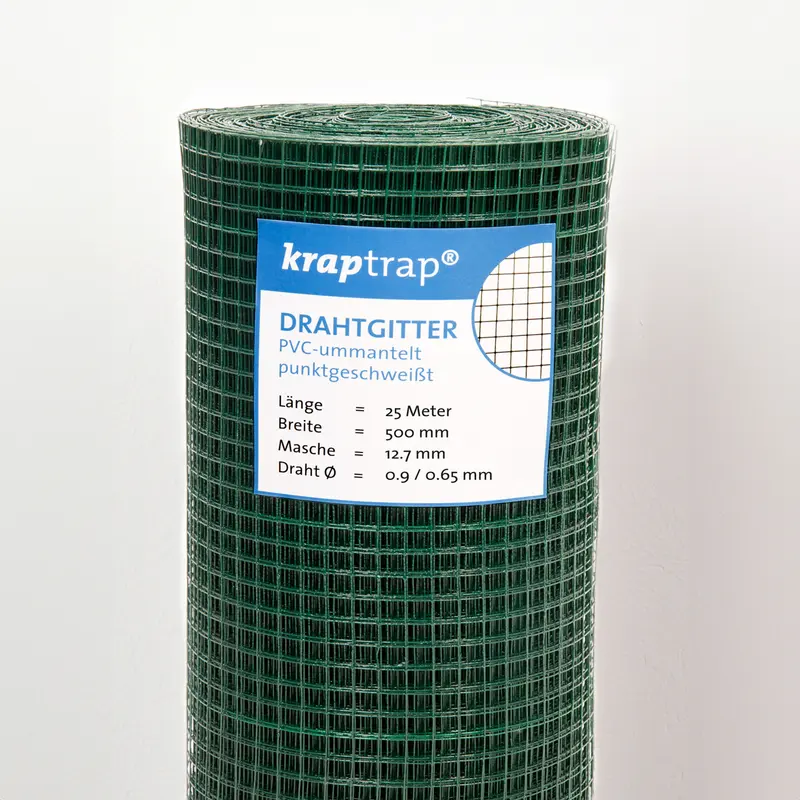 Kraptrap® grünes, feuerverzinktes Drahtgitter 12,7 x 12,7 mm mit 0,65 mm Stärke