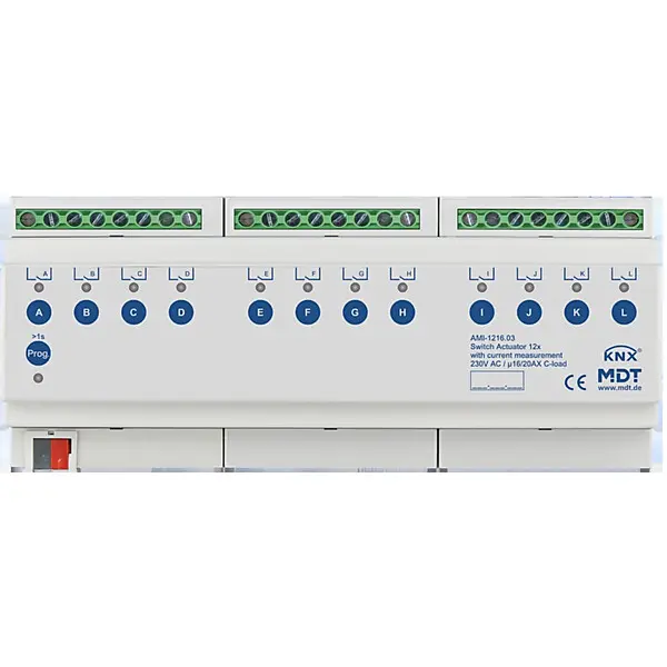 MDT technologies Schaltaktor 12-fach, 12TE, REG AMI-1216.03