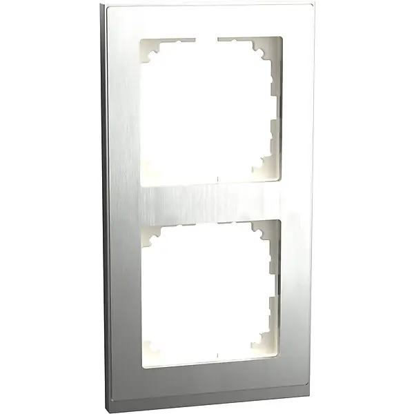 Merten Decor-Rahmen 2-fach Edelstahl/aluminium MEG4020-3646