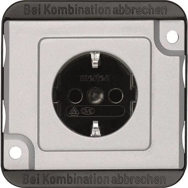 Merten SCHUKO-Steckdose MEG2300-7060 mattsilber m.BRS Steckklemmen PANZER