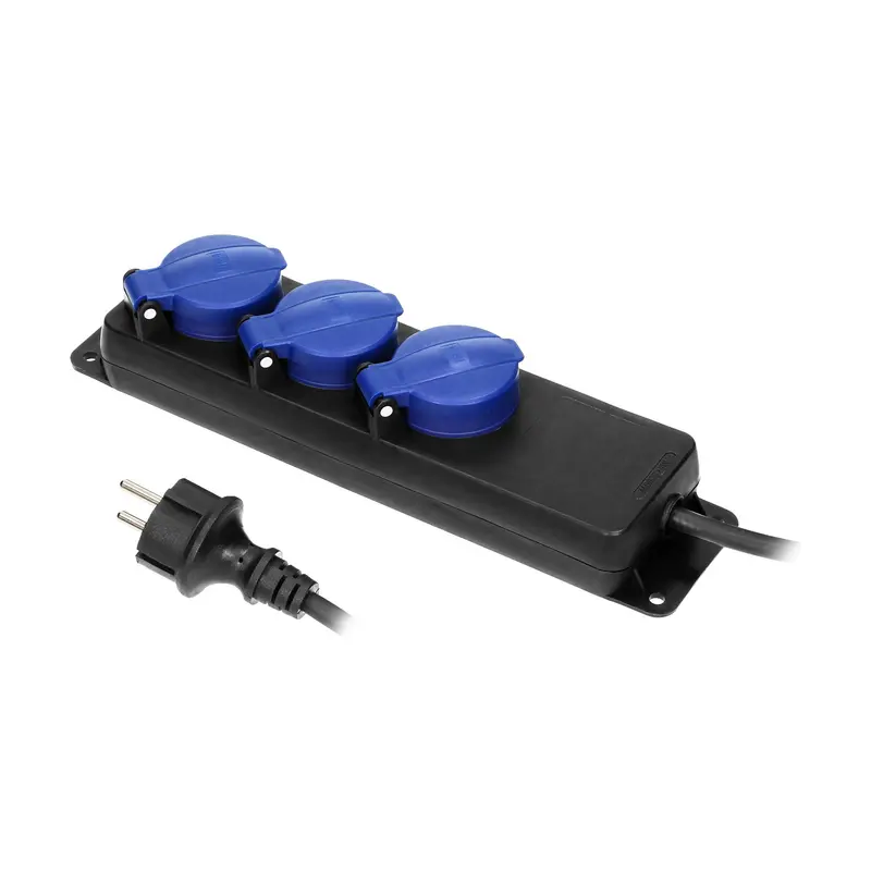 Orno OR-AE-13158(GS) Steckdosenleiste 3-fach und 3m Zuleitung für Außen IP44