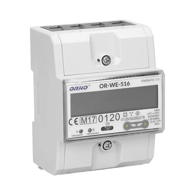 ORNO OR-WE-516 Stromzähler 4,5P 3-Phasen 80A
