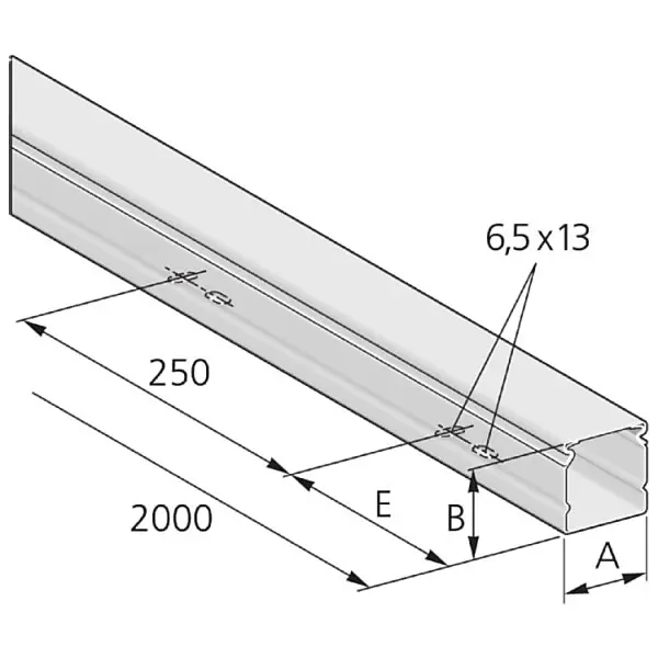 PFLITSCH Installationskanal L=2000 mm PIK 15/15S