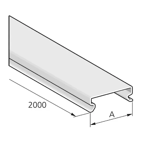 PFLITSCH Minikanal-Deckel 2000mm PIKD 40 S