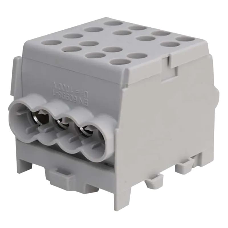 Pollmann 2080183 Hauptleitungsabzweigklemme für DIN-Schienen GRAU - HLAK 35-1/6 M2