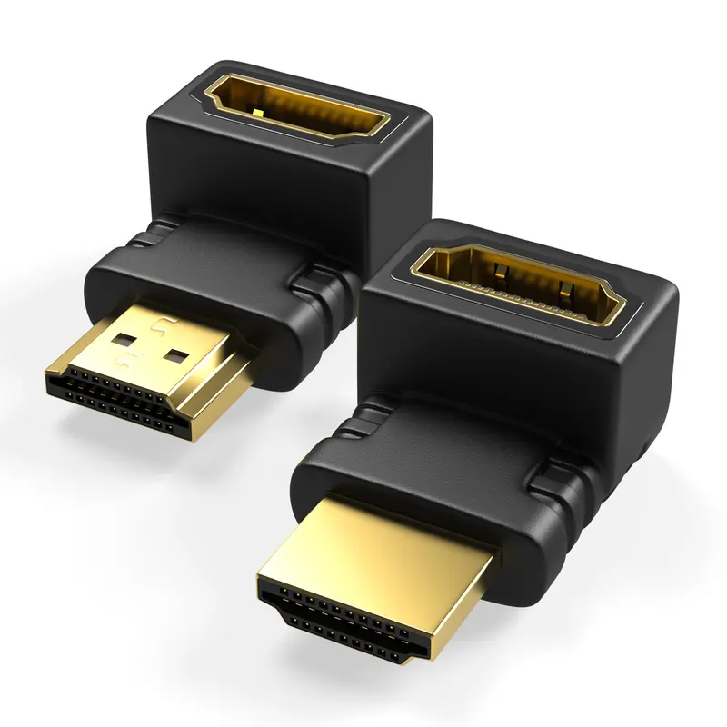 RedStar24 HDMI Winkelstecker Set – 90° & 270° HDMI Adapter | Kabel Verbinder gewinkelt für TV, Monitor, Fire TV Stick, PS4/PS5, Xbox, 4K UHD