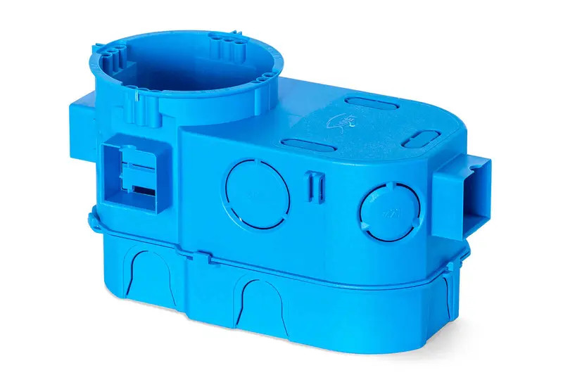 SE2x60G Unterputzdose blau 2×60 mm, extra tief 80 mm, seriell – für elektronische Bauteile