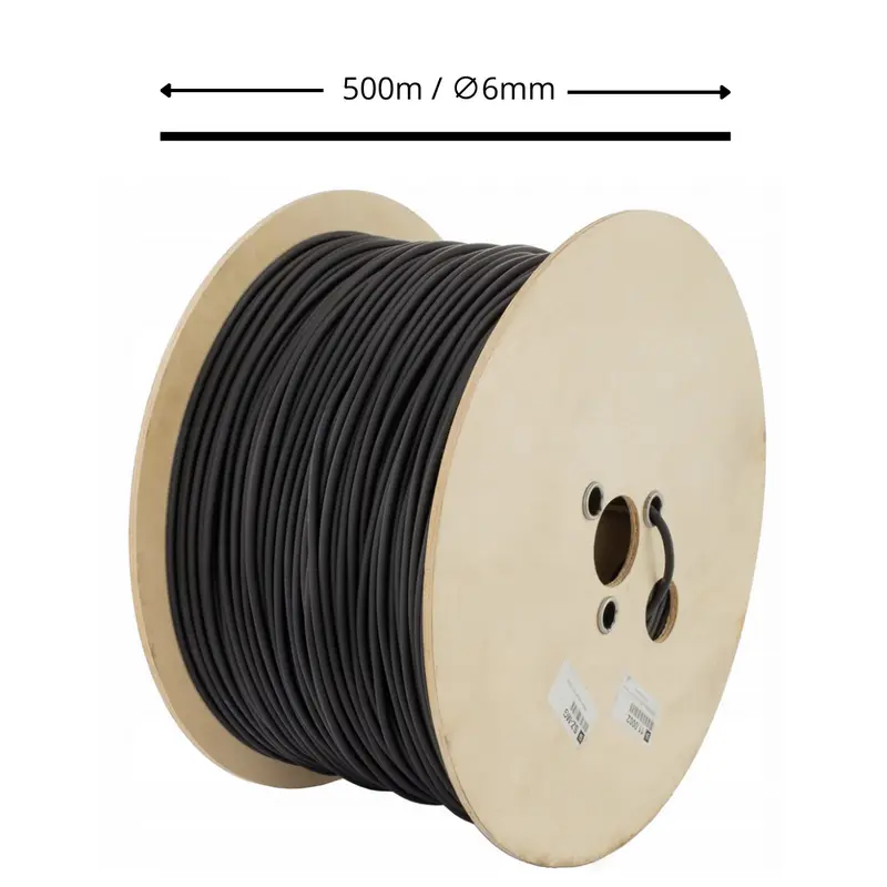 Solarkabel 6 mm2 H1Z2Z2-K PV Kabel für Solaranlagen Schwarz 500m
