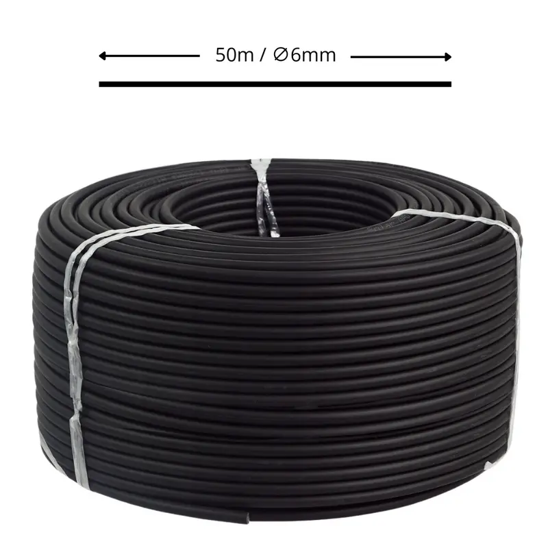 Solarkabel 6 mm2 H1Z2Z2-K PV Kabel für Solaranlagen Schwarz 50m 0% MwSt.