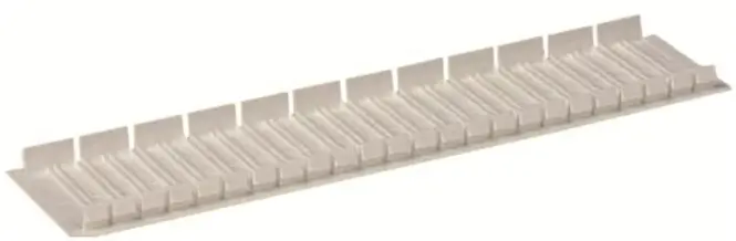 STRIE Verschlussstreifen 12PLE ZA1P5 RAL 7035 grau Achtung