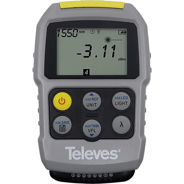 Televes Mini-Testgerät f.LWL-Leiter OPM,VFL OPMVFLRJ45
