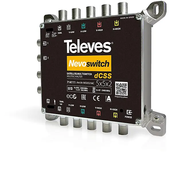 Televes Multischalter 5 in 2x16 NEVO-SCR dCSS kaska. MSU5216C