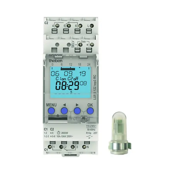 Theben Dämmerungsschalter m.Aufbaulichtsensor LUNA 122 top3 RC AL