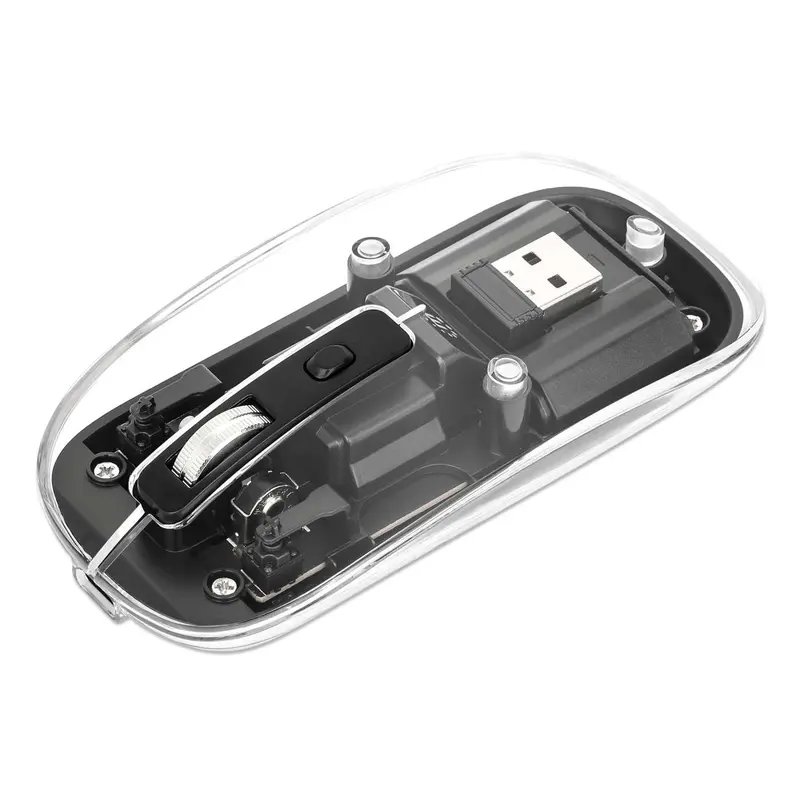 Transparente Wiederaufladbare Kabellose USB-Maus