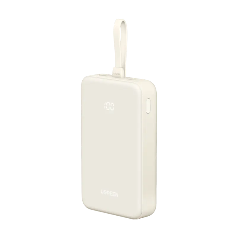 UGREEN Powerbank (20000mAh, 22.5W, integriertem USB-C-Kabel)