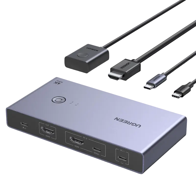 UGREEN USB-C und HDMI-KVM-Switch (4K@60Hz 2 Eingänge 1 Ausgang)