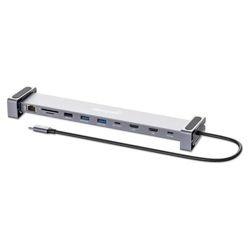 USB-C PD 10-in-1 Dual HDMI-Monitor 4K Dockingstation / Multiport-Hub