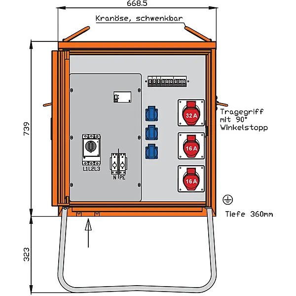 WALTHER-WERKE Verteilerschrank 22kVA WV0270R1