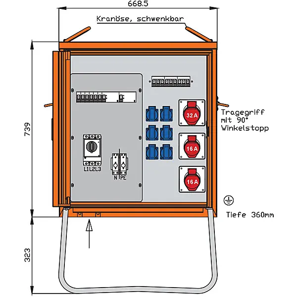 WALTHER-WERKE Verteilerschrank 44kVA WV0310R1
