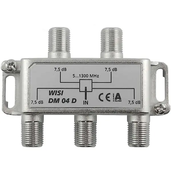 WISI Verteiler 4f. 5-1300MHz 7,5dB Cl.A DM 04 D