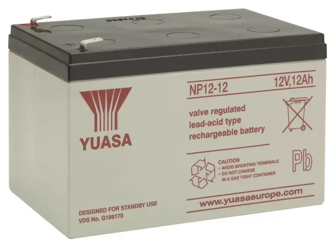 Yuasa Bleiakku 12V 12Ah YBL12/12 NP12-12 Faston 6,3mm VDS wartungsfrei