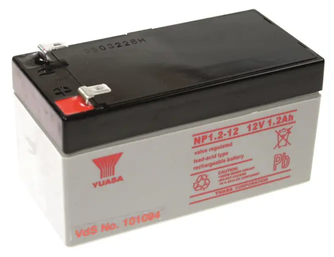 Yuasa Bleiakku 12V YBL12/1.2 NP1.2-12 1,2Ah Faston 4,8mm VDS wartungsfrei