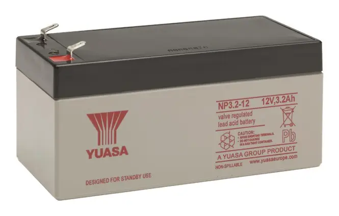 Yuasa Bleiakku 12V YBL12/3.2 NP3.2-12 3,2Ah Faston 4,8mm wartungsfrei