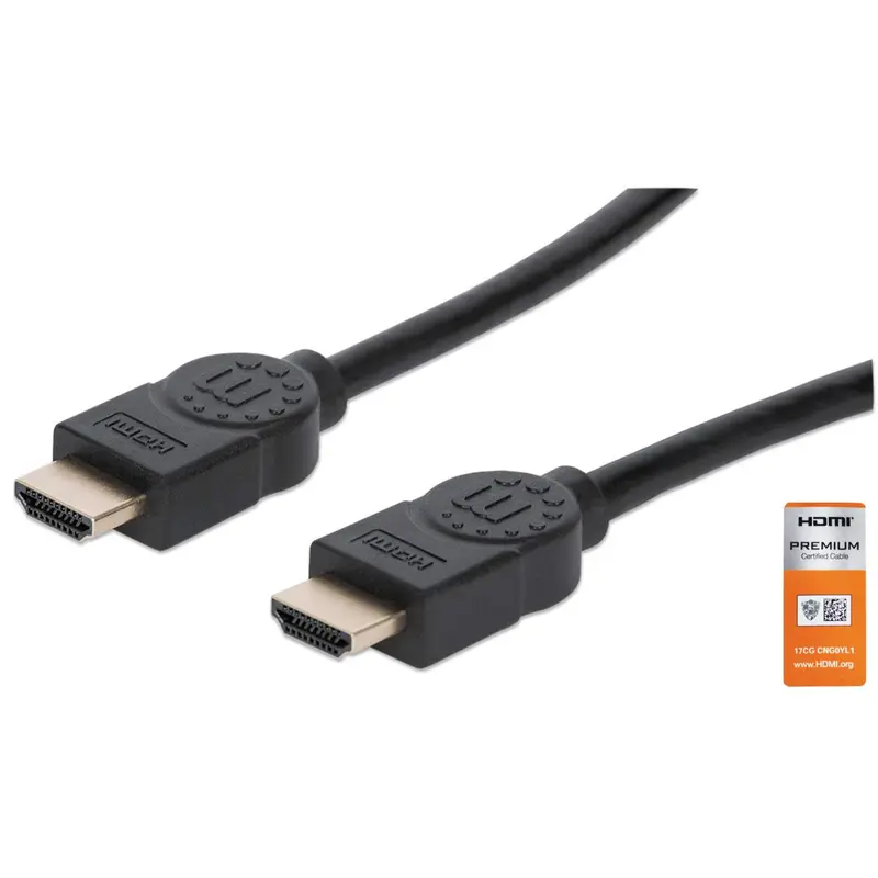 Zertifiziertes Premium High Speed HDMI-Kabel mit Ethernet-Kanal, 1 m