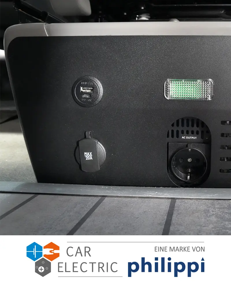 Zusatzbaustein USB + 12V Steckdose VW T6.1 inkl. Einbau
