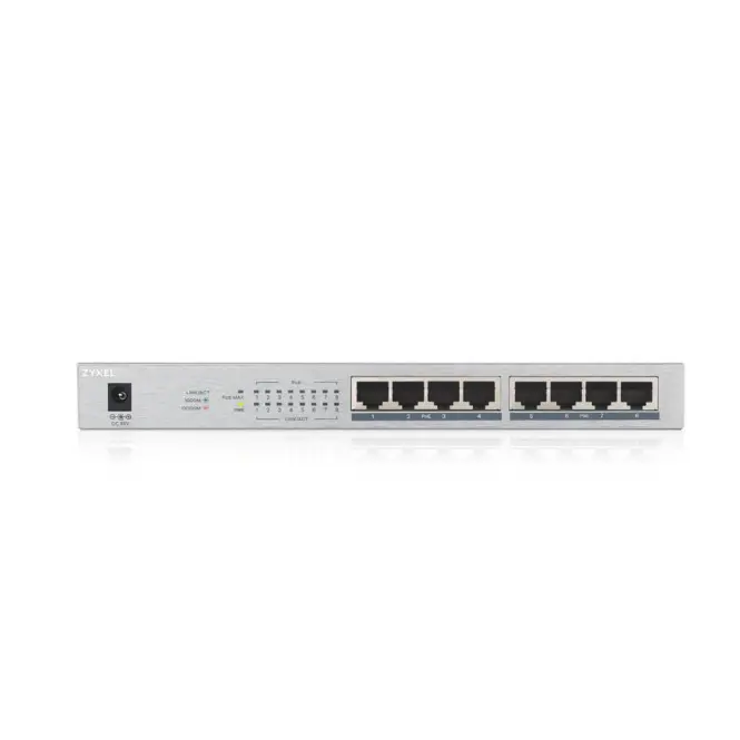 Zyxel GS1008-HP 8-Port Desktop Gigabit   PoE+ Switch     GS1008HP-EU0101F